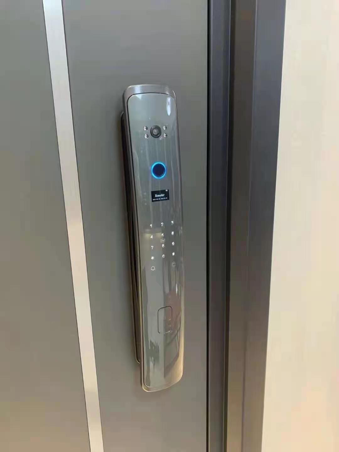 指纹锁安装效果照片