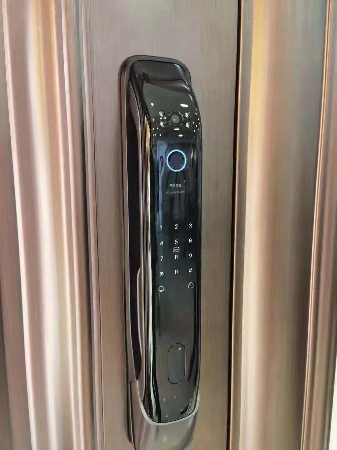 指纹锁安装效果照片