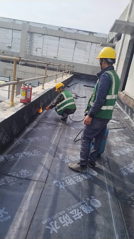 防水卷材施工现场