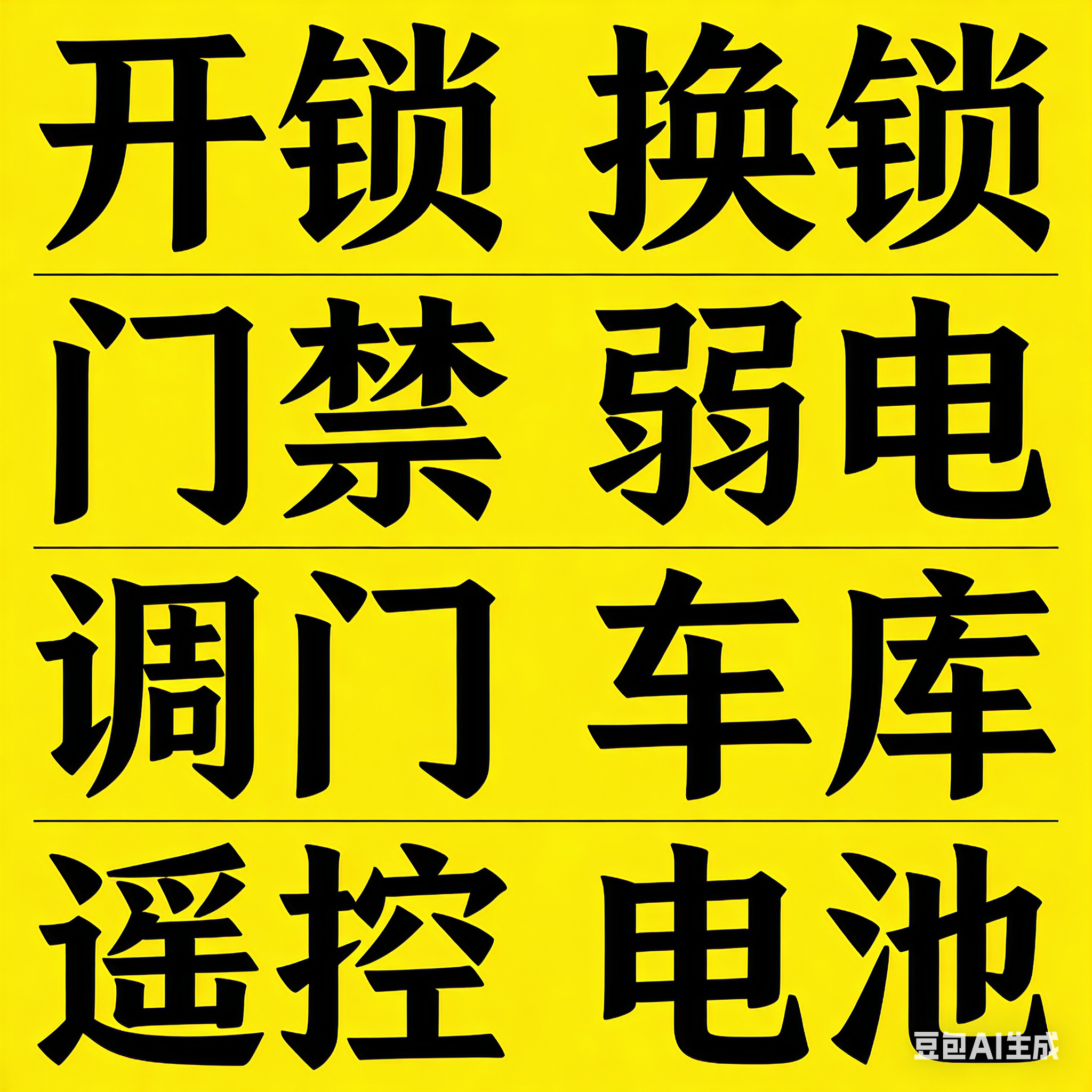 大连锁将军 开锁 开车锁 换锁 配车钥匙 智能锁专卖店