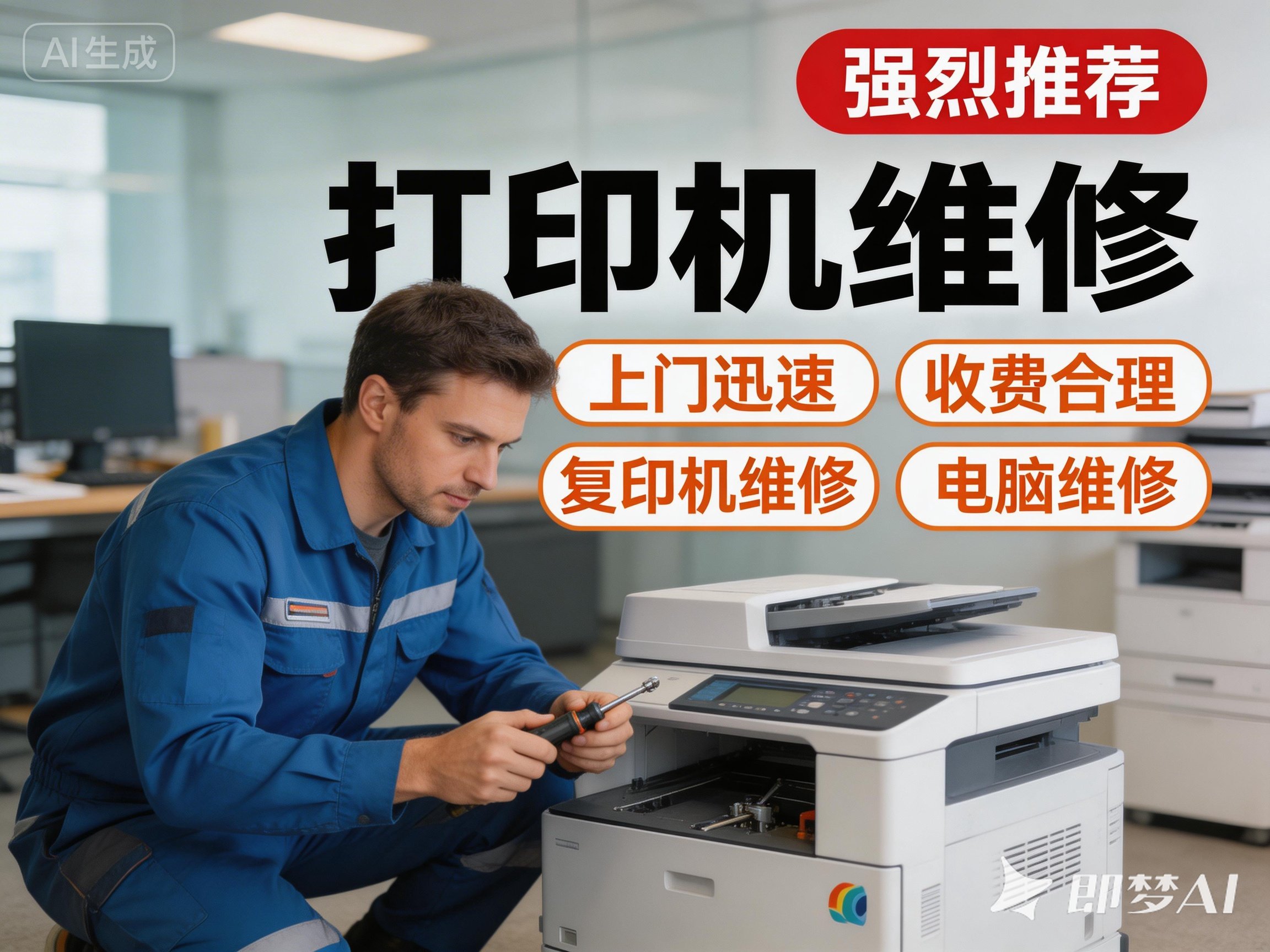 青岛打印机复印机电脑维修保养