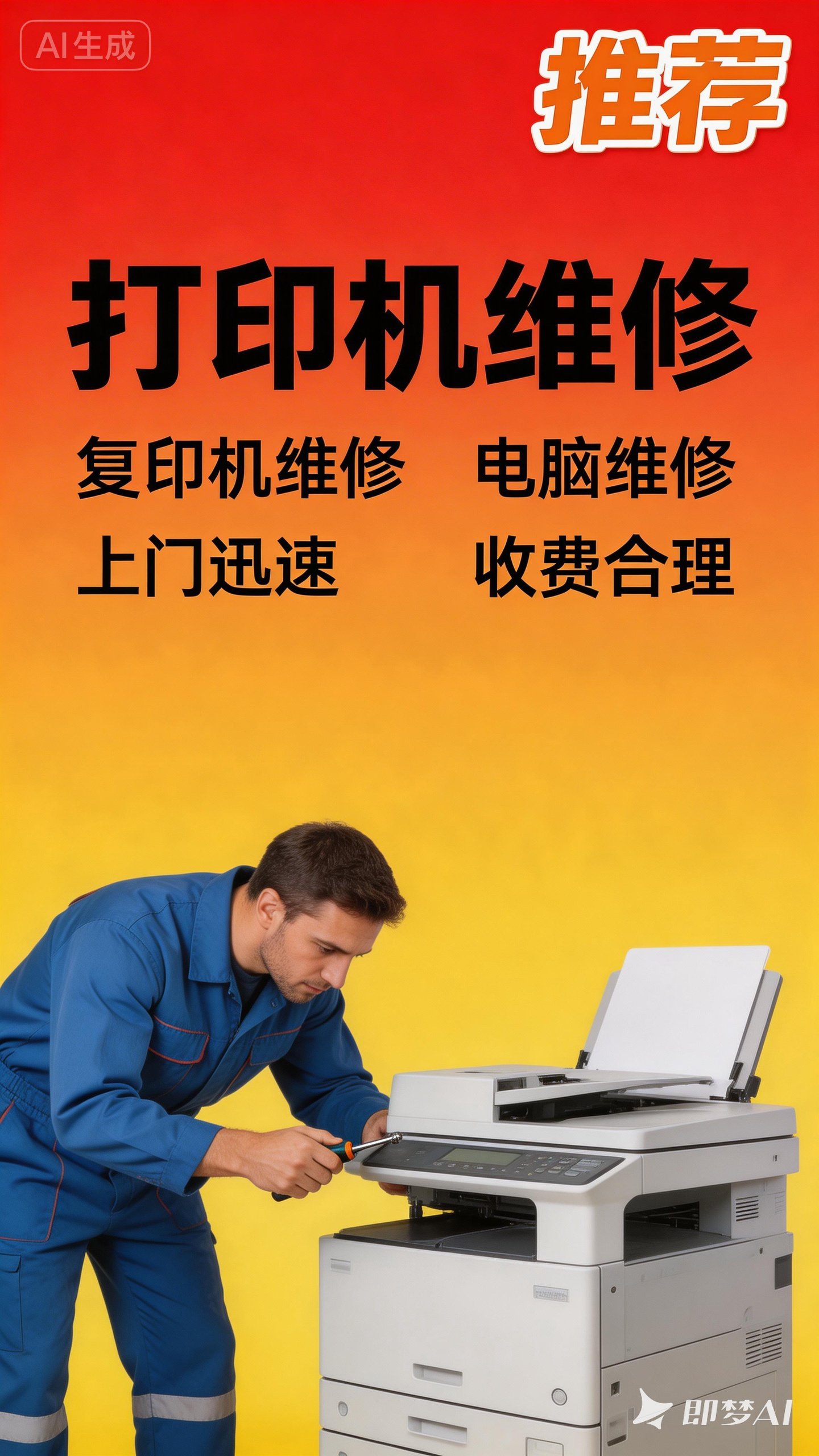 青岛打印机复印机电脑维修保养