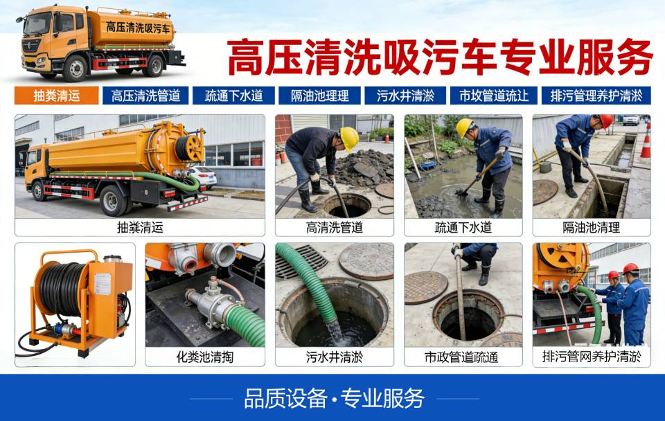 邵阳邵东，高压清洗吸污车抽粪服务